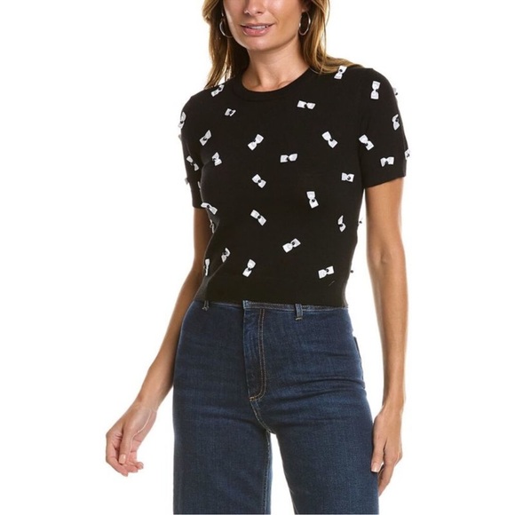 Alice + Olivia Sweaters - Alice and Olivia Ciara Bow Embellished Sweater